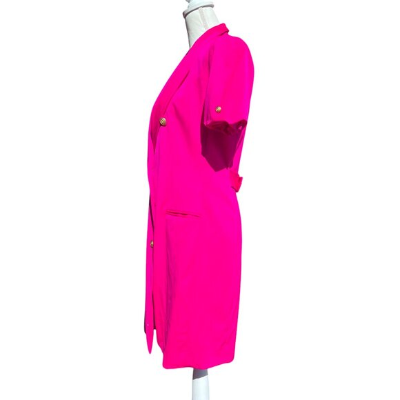 Premier Dresses Petites Vintage Pink Blazer Dress with Statement Button Size 8 - Picture 6 of 17